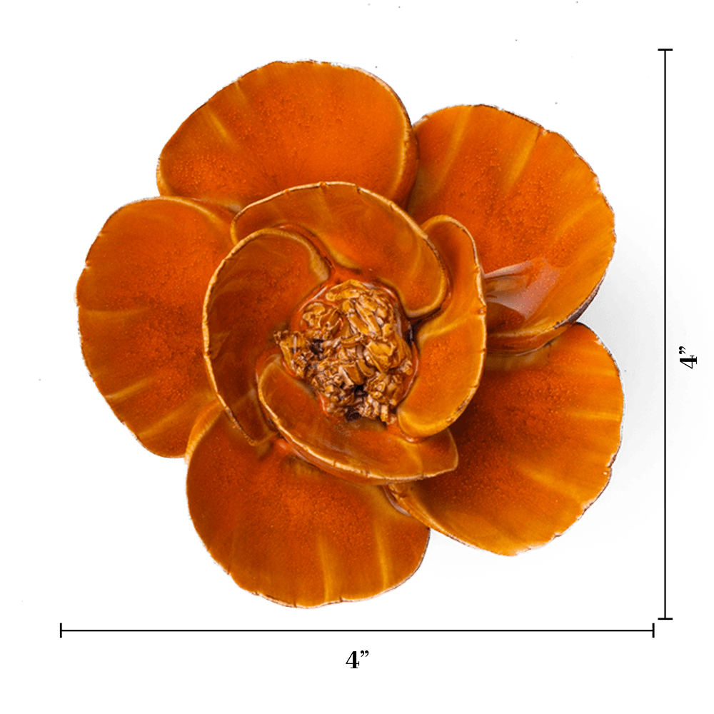 August Birth Flower - Poppy - Chive Ceramics Studio - Ceramic Flowers - Chive Ceramics Studio