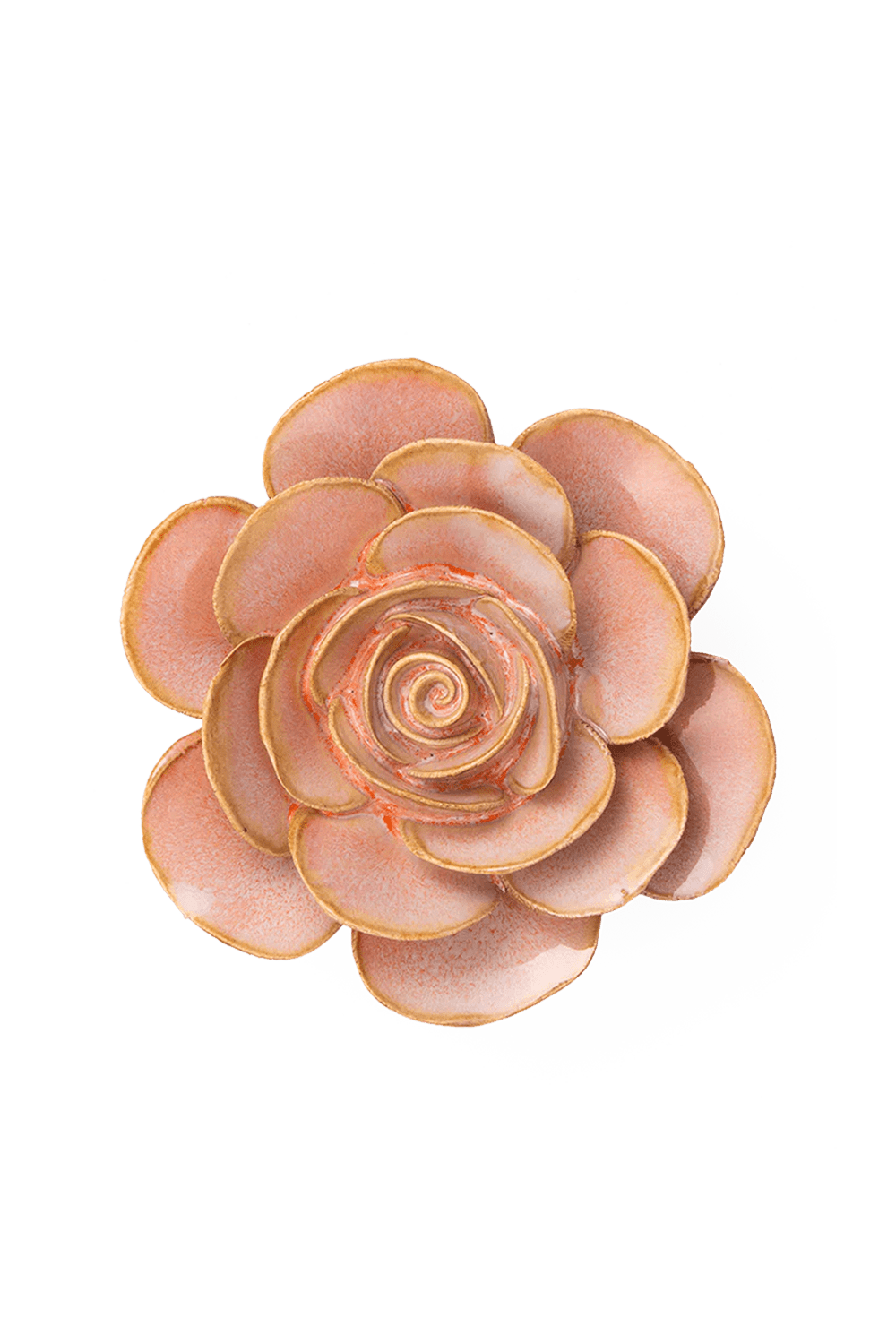 Peach Pink Ranunculus ceramic wall flower — France collection — designed in Toronto by Chive Studio