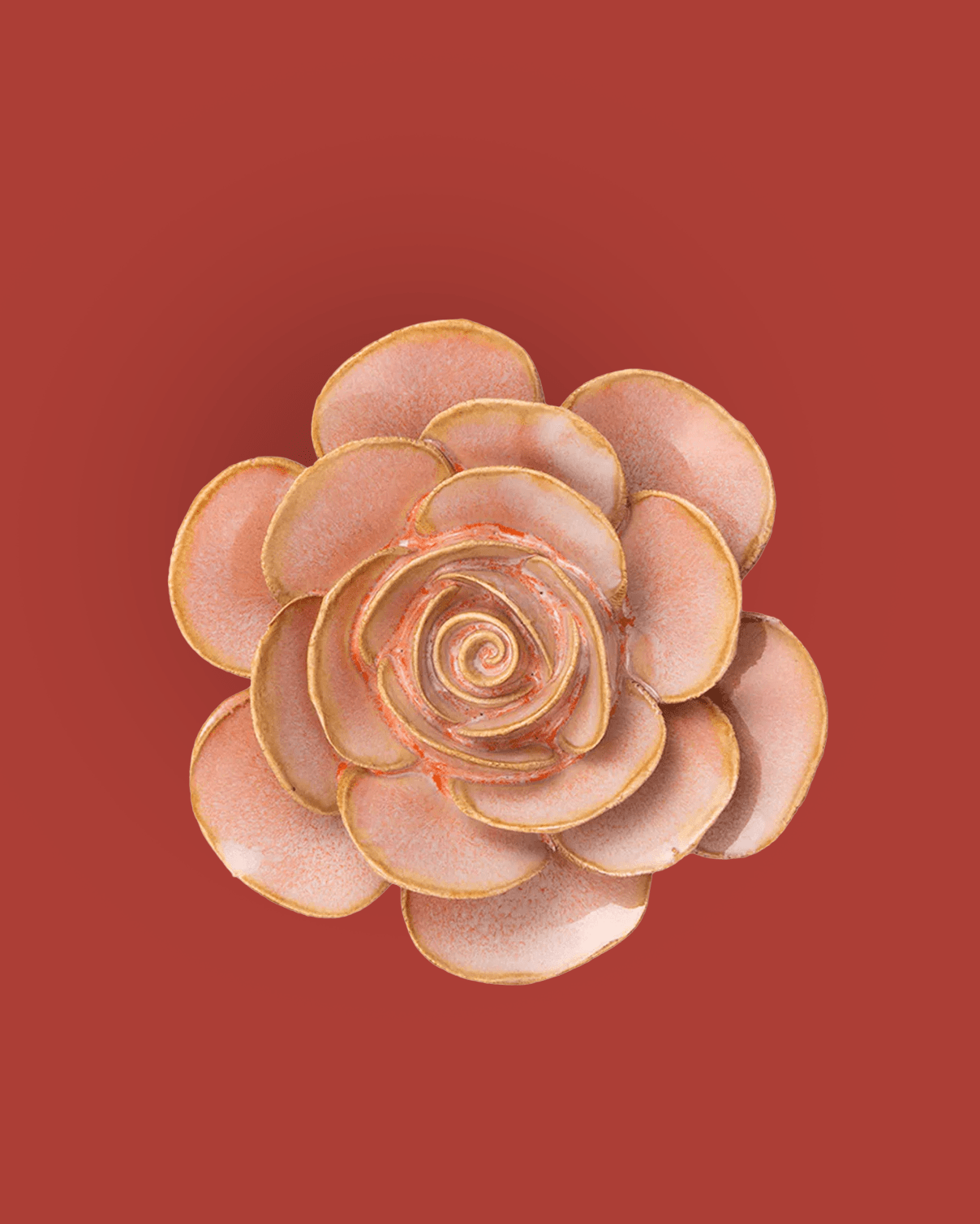 Peach Pink Cloni Ranunculus - Chive Ceramics Studio - Ceramic Flowers - Chive Ceramics Studio