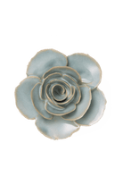 Milk Teal Elegance Ranunculus - Chive Ceramics Studio - Ceramic Flowers - Chive Ceramics Studio