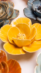 Burnt Yellow Poppy - Chive Ceramics Studio - Ceramic Flowers - Chive Ceramics Studio