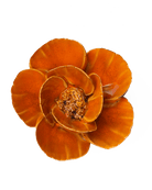FR08 Burnt Orange Poppy - Chive Ceramics Studio - Ceramic Flowers - Chive Ceramics Studio