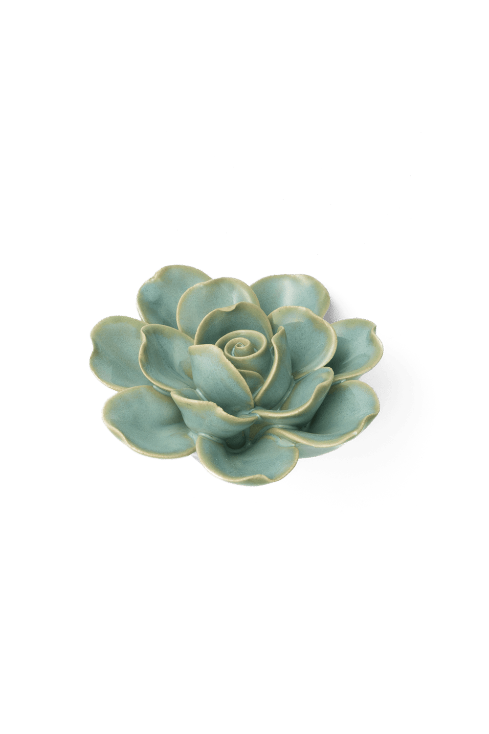 Milk Teal Tahitian Gardenia - Chive Ceramics Studio - Ceramic Flowers - Chive Ceramics Studio