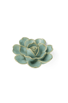 Milk Teal Tahitian Gardenia - Chive Ceramics Studio - Ceramic Flowers - Chive Ceramics Studio