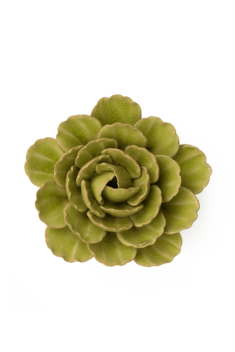 Peridot Keiko Peony ceramic wall flower  — France collection — designed in Toronto by Chive Studio