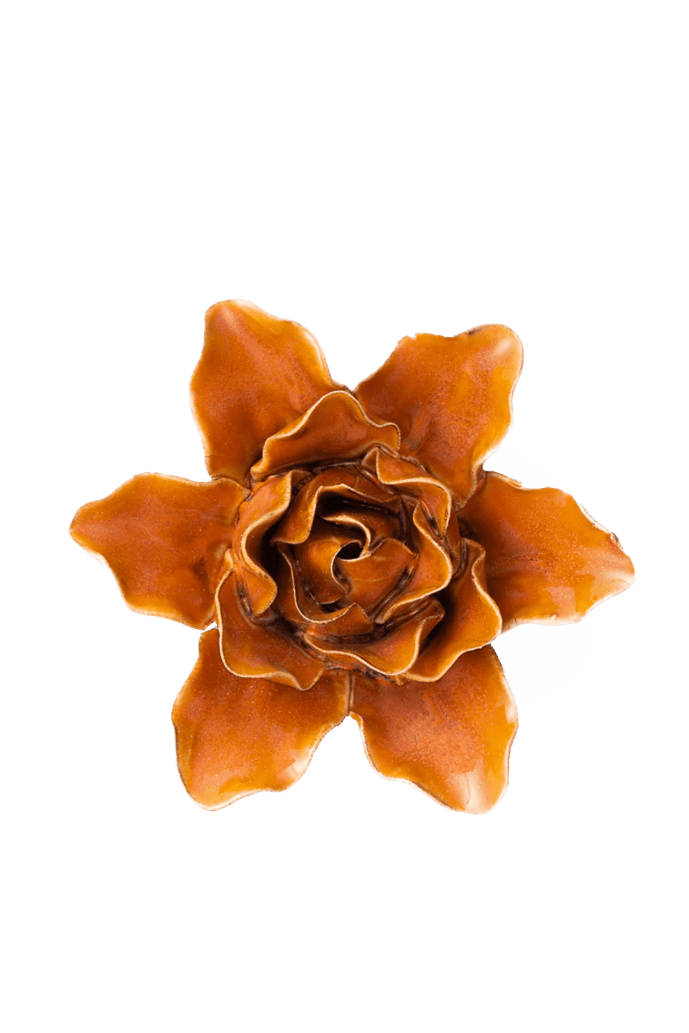 Orange Lily ceramic wall flower — France collection — designed in Toronto by Chive Studio