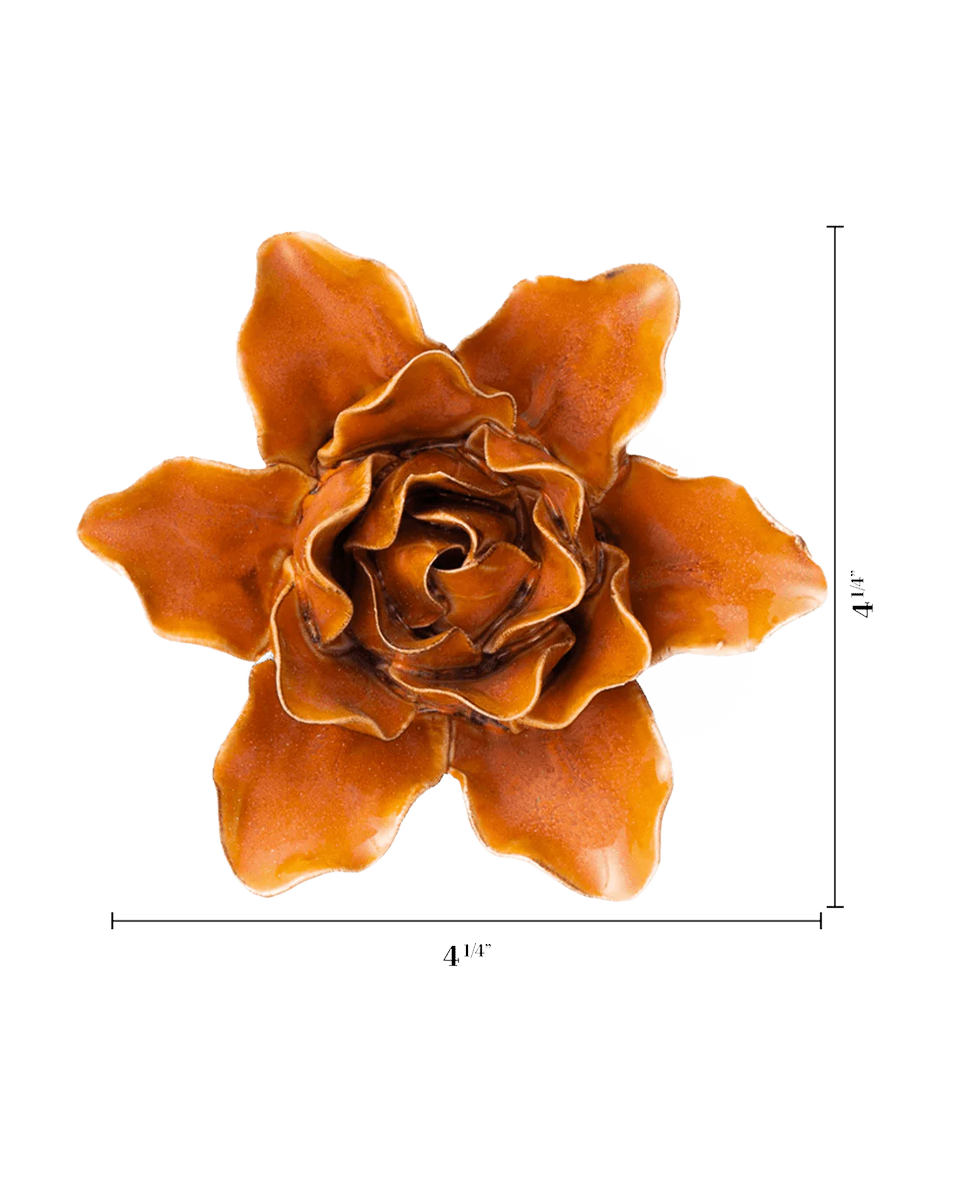 Orange Lily ceramic wall flower — France collection — designed in Toronto by Chive Studio