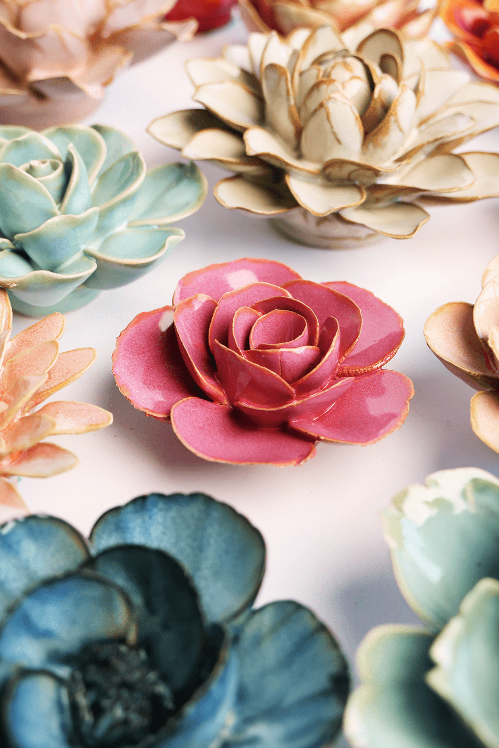 Elegance Ranunculus - Ceramic Flower - Chive Ceramics Studio - Ceramic Flowers - Chive Ceramics Studio