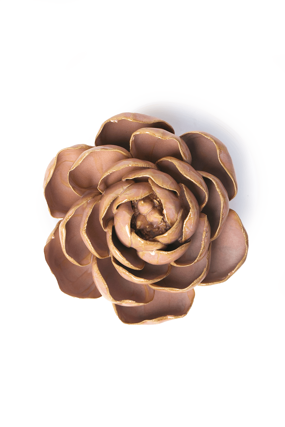 Rose Pink Peony ceramic wall flower  — France collection — designed in Toronto by Chive Studio