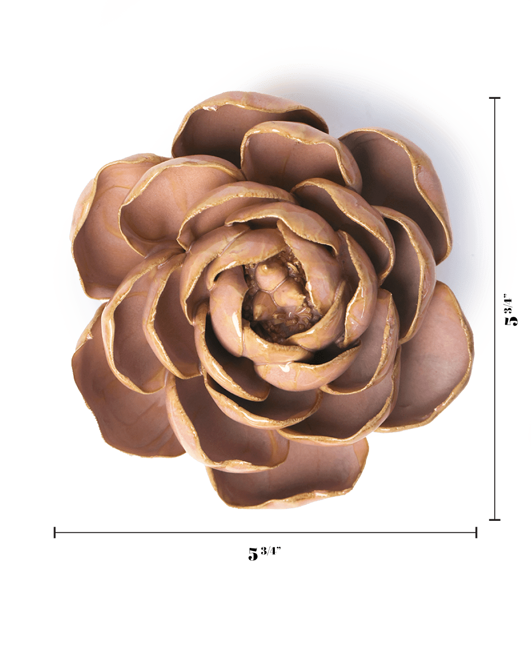 Rose Pink Big Ben Peony - Chive Ceramics Studio - Ceramic Flowers - Chive Ceramics Studio