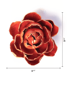 Orange Yellow Gay Paree Peony - Chive Ceramics Studio - Ceramic Flowers - Chive Ceramics Studio