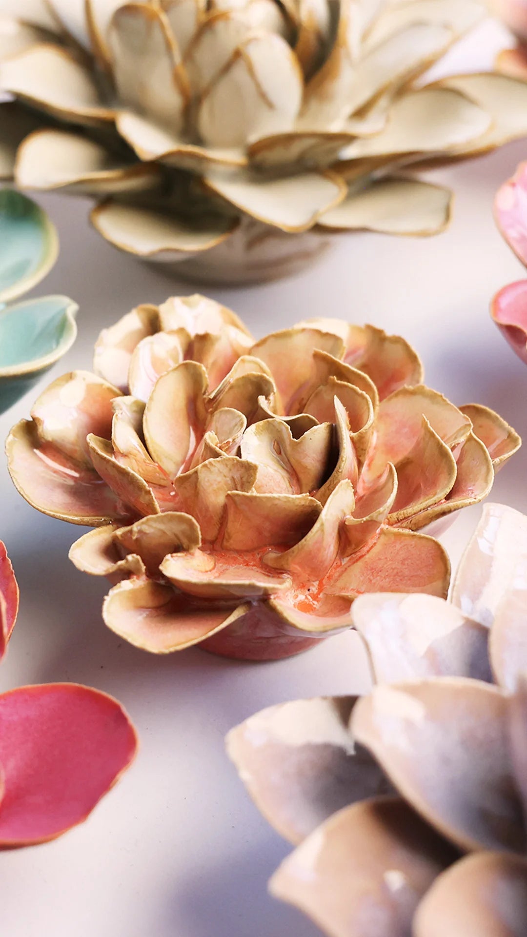 Rose Pink Hawthorn - Chive Ceramics Studio - Ceramic Flowers - Chive Ceramics Studio