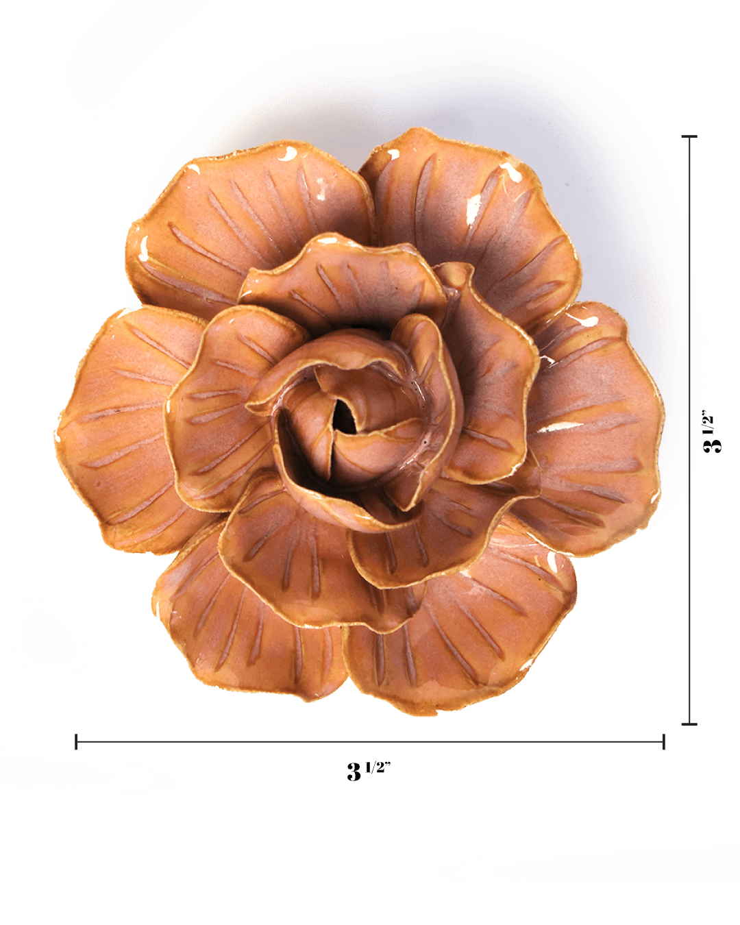 Peach Pink Solar Carnation - Chive Ceramics Studio - Ceramic Flowers - Chive Ceramics Studio