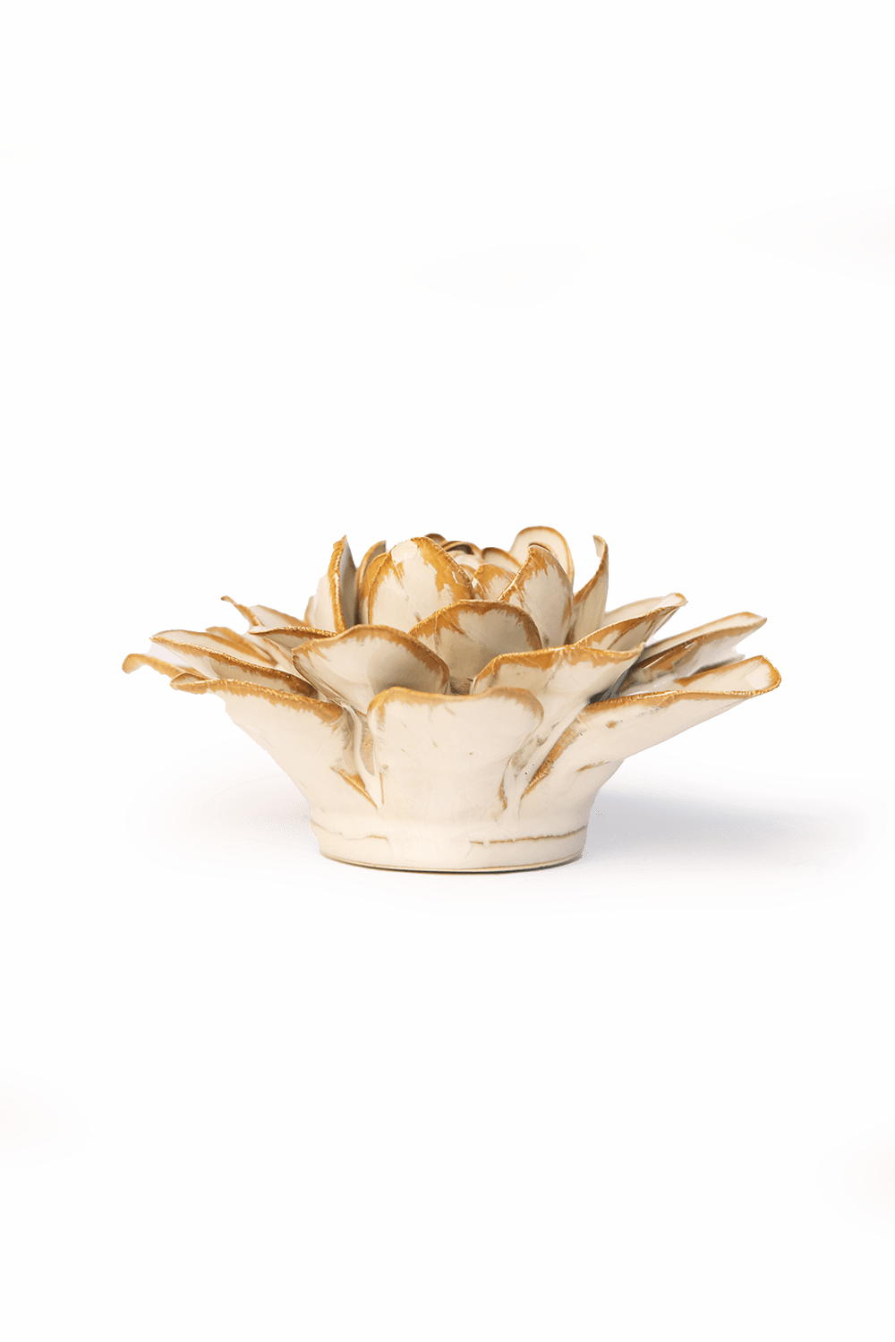 Oatmeal Starbrite Water Lily - Chive Ceramics Studio - Ceramic Flowers - Chive Ceramics Studio