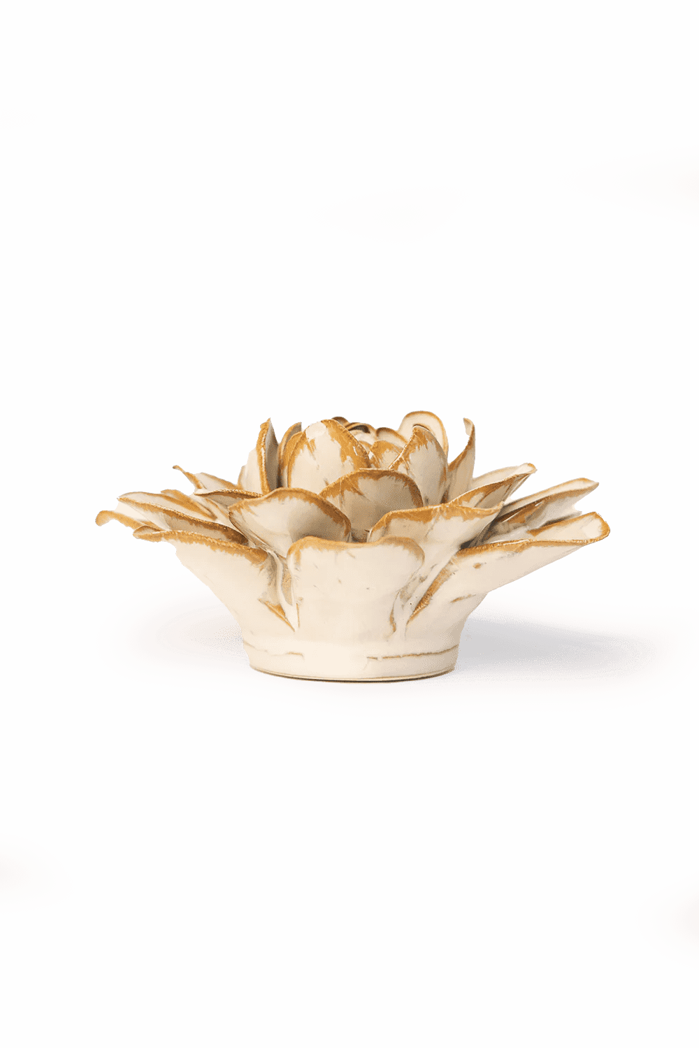 Oatmeal Water Lily ceramic wall flower  — France collection — designed in Toronto by Chive Studio