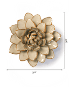 Oatmeal Starbrite Water Lily - Chive Ceramics Studio - Ceramic Flowers - Chive Ceramics Studio