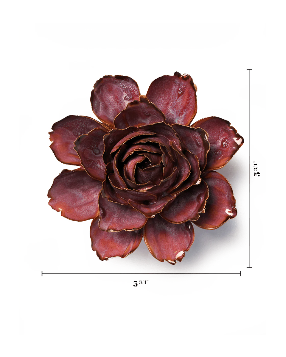 Dewberry Camellia ceramic wall flower  — France collection — designed in Toronto by Chive Studio