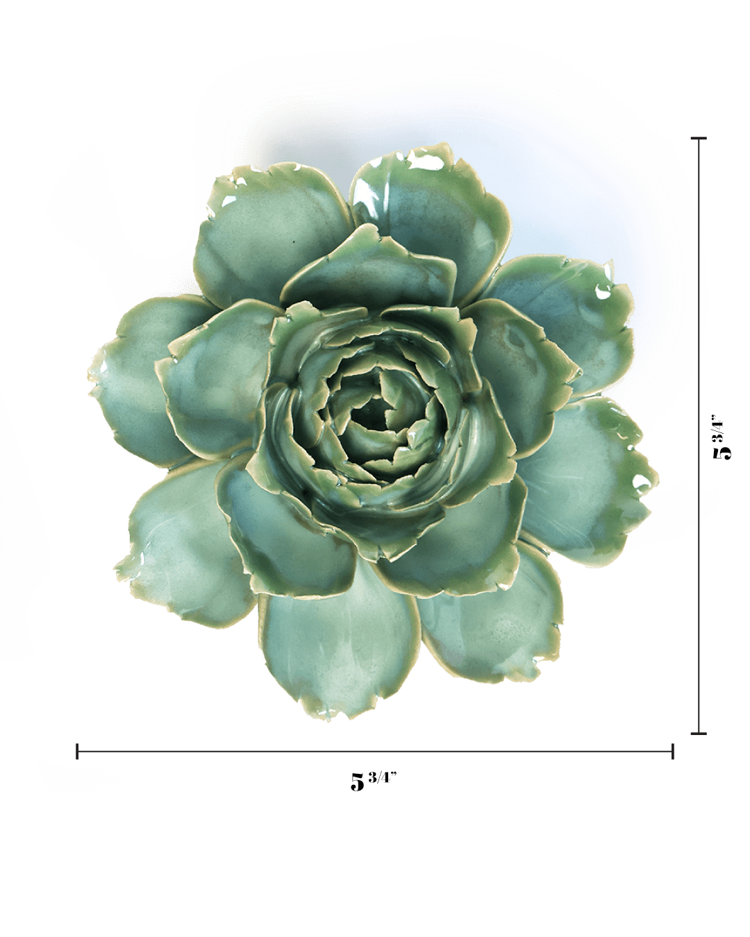 Milk Teal Camellia - Chive Ceramics Studio - Ceramic Flowers - Chive Ceramics Studio