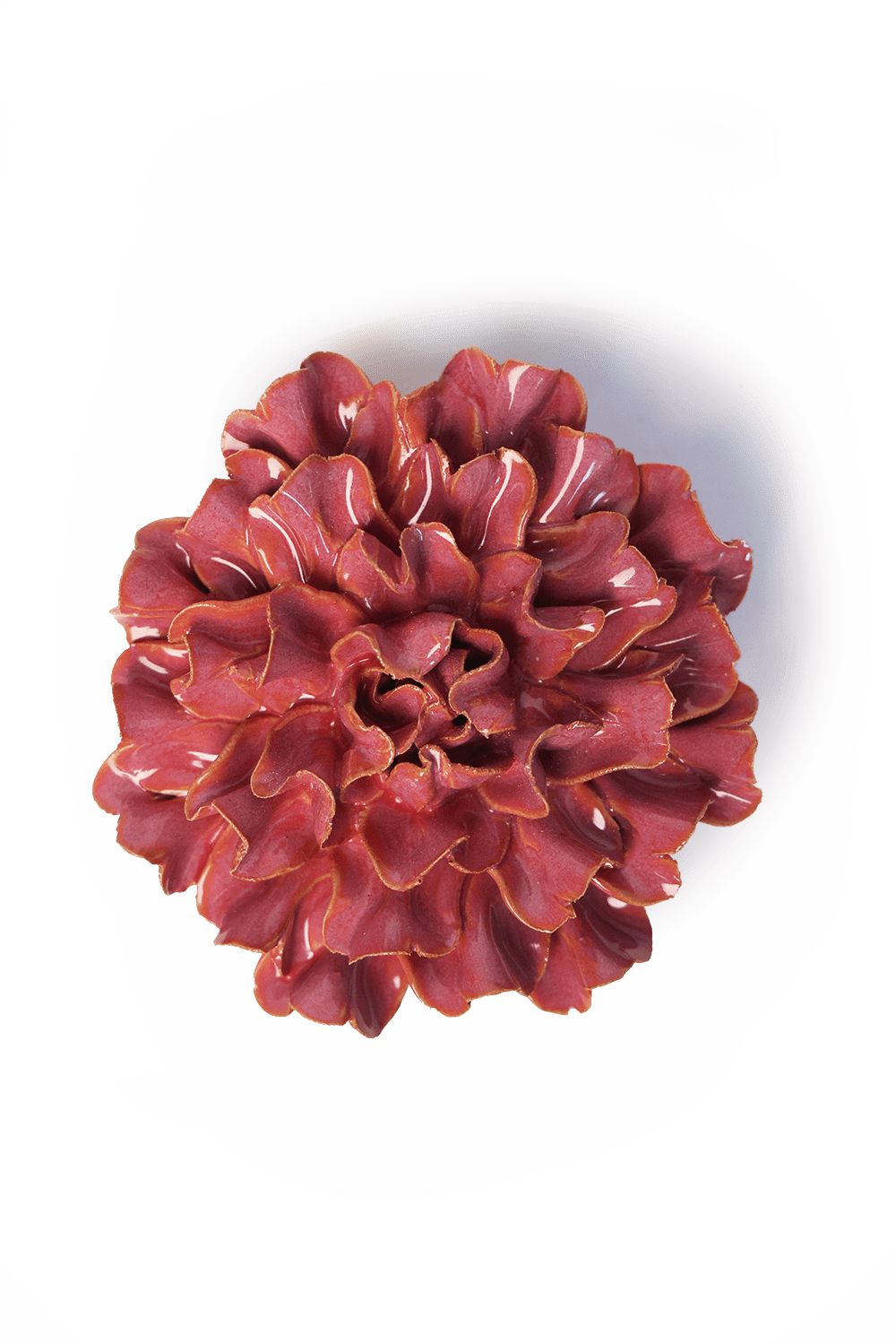 Blush Pink Carnation ceramic wall flower  — France collection — designed in Toronto by Chive Studio