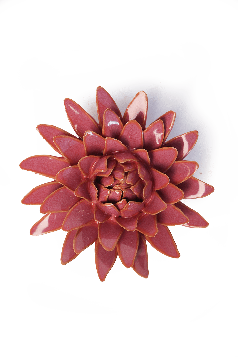 Blush Pink Strawflower ceramic wall flower  — France collection — designed in Toronto by Chive Studio