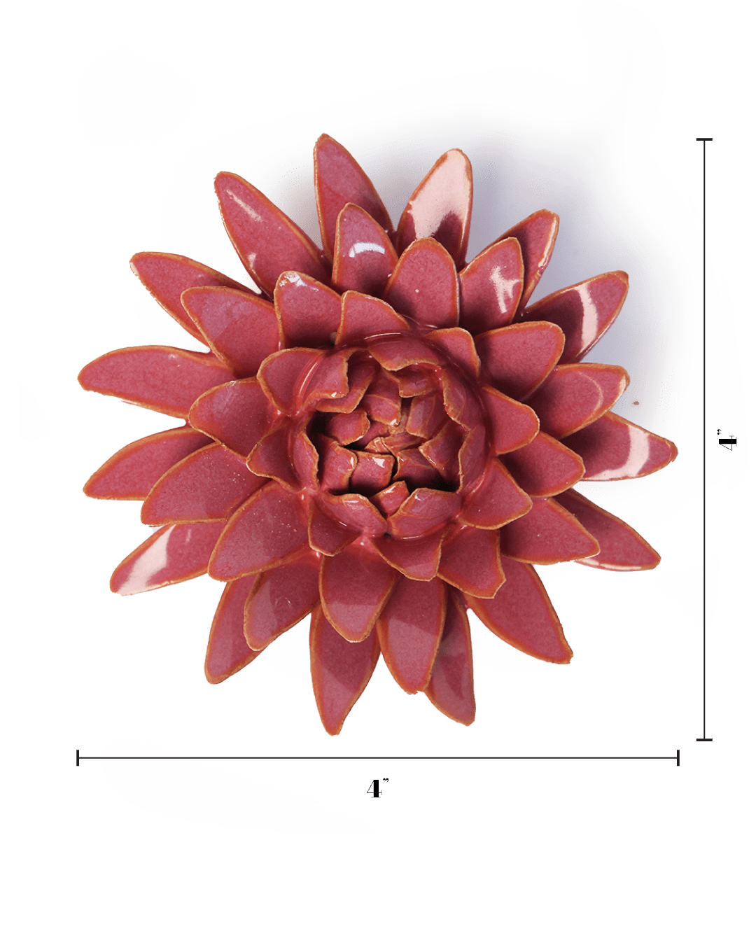 Blush Pink Strawflower - Chive Ceramics Studio - Ceramic Flowers - Chive Ceramics Studio