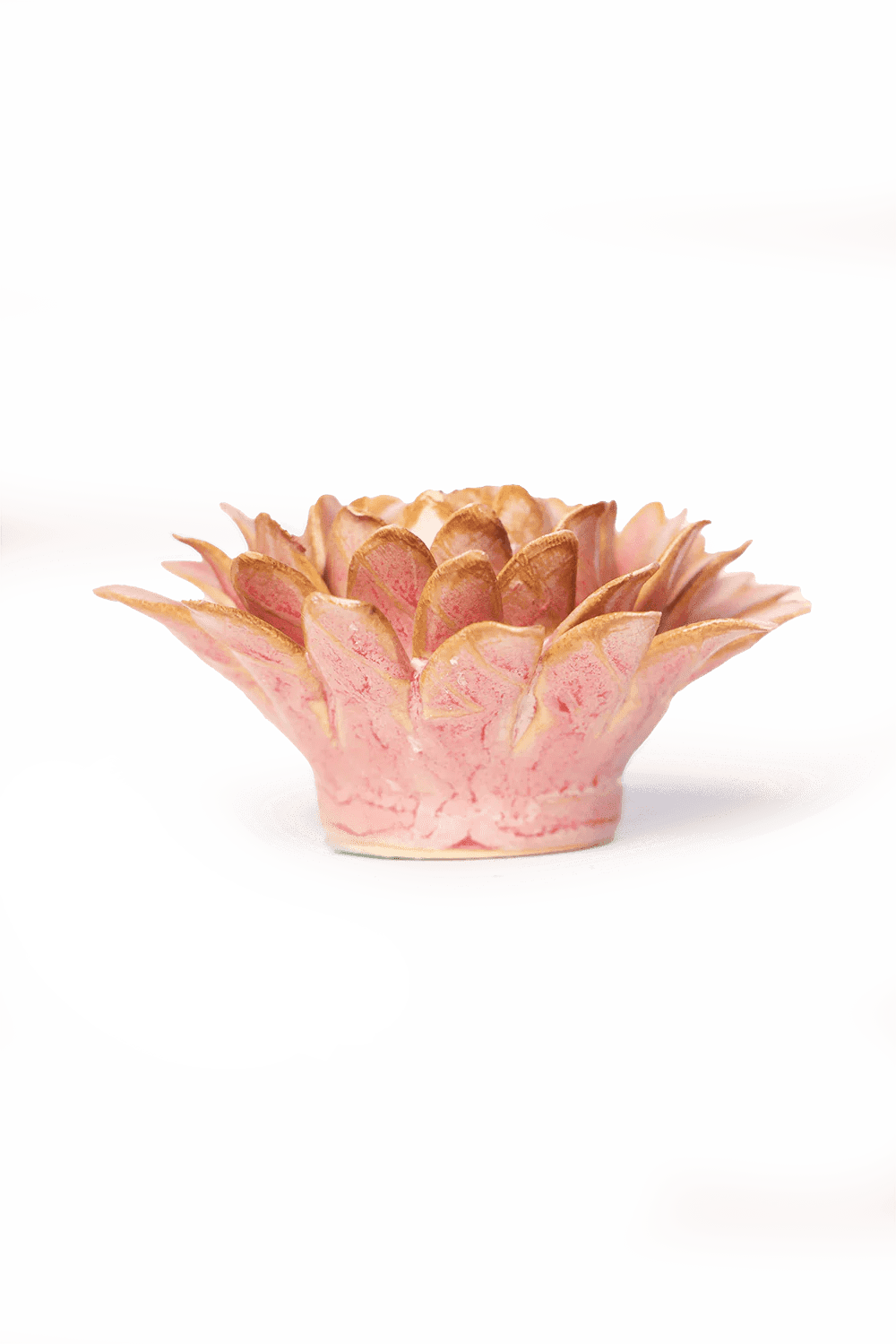Rose Quartz Strawflower ceramic wall flower — France collection — designed in Toronto by Chive Studio