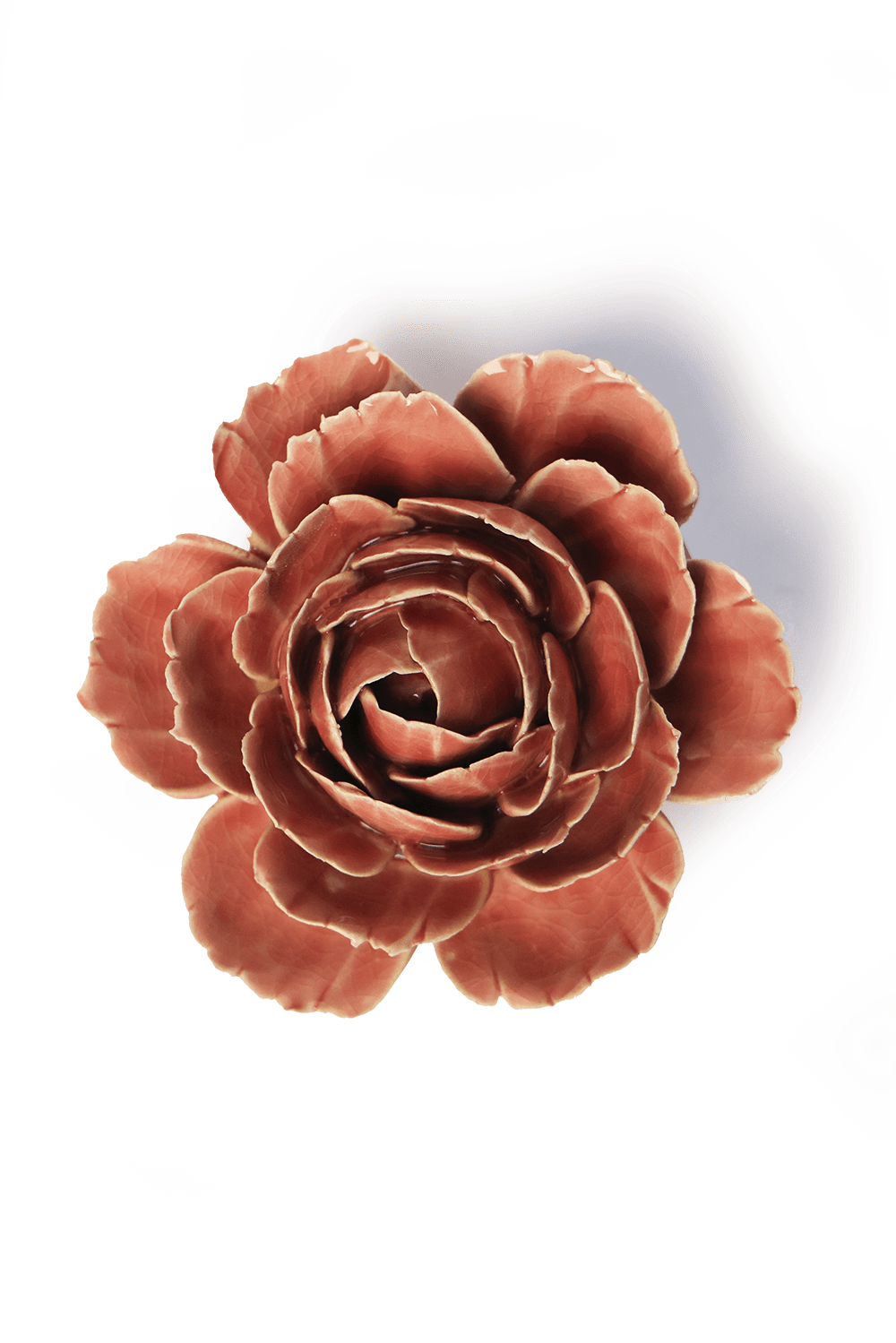 Champagne Pink English Rose - Chive Ceramics Studio - Ceramic Flowers - Chive Ceramics Studio