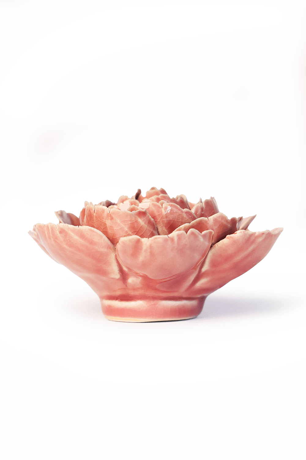 Champagne Pink English Rose - Chive Ceramics Studio - Ceramic Flowers - Chive Ceramics Studio