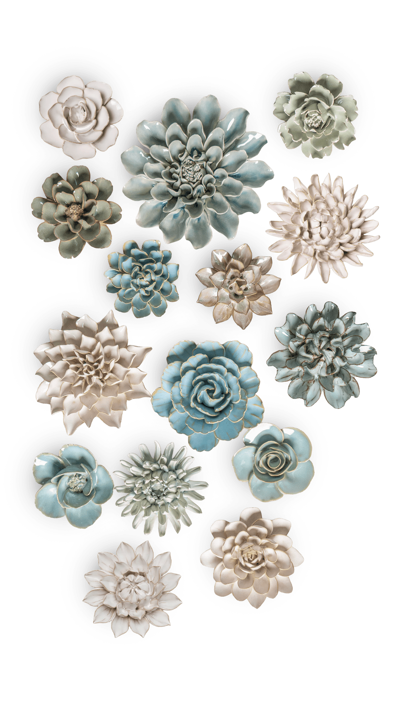 Cape Cod - 15 Piece Curated Set - Chive Ceramics Studio - Ceramic Flower Sets - Chive Ceramics Studio