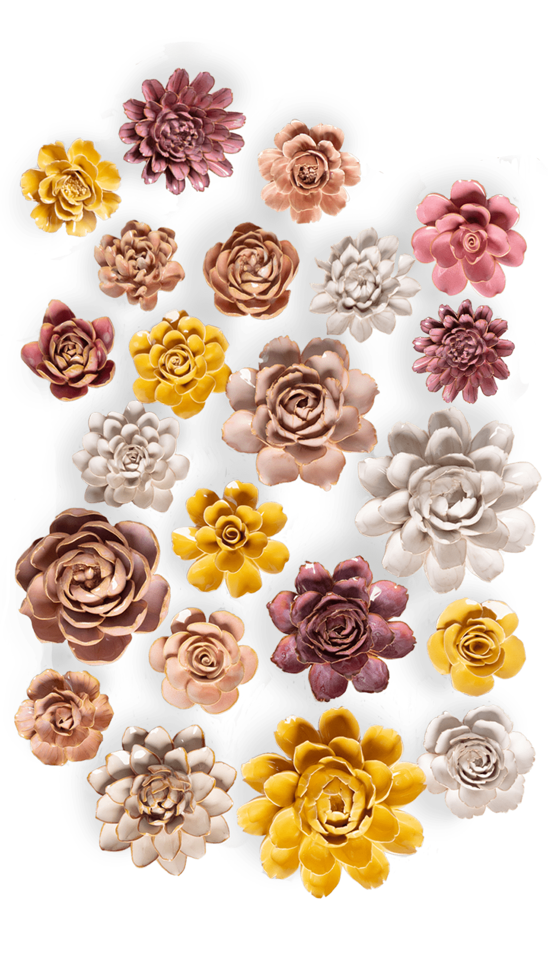 Paris - 22 Piece Curated Set - Chive Ceramics Studio - Ceramic Flower Sets - Chive Ceramics Studio