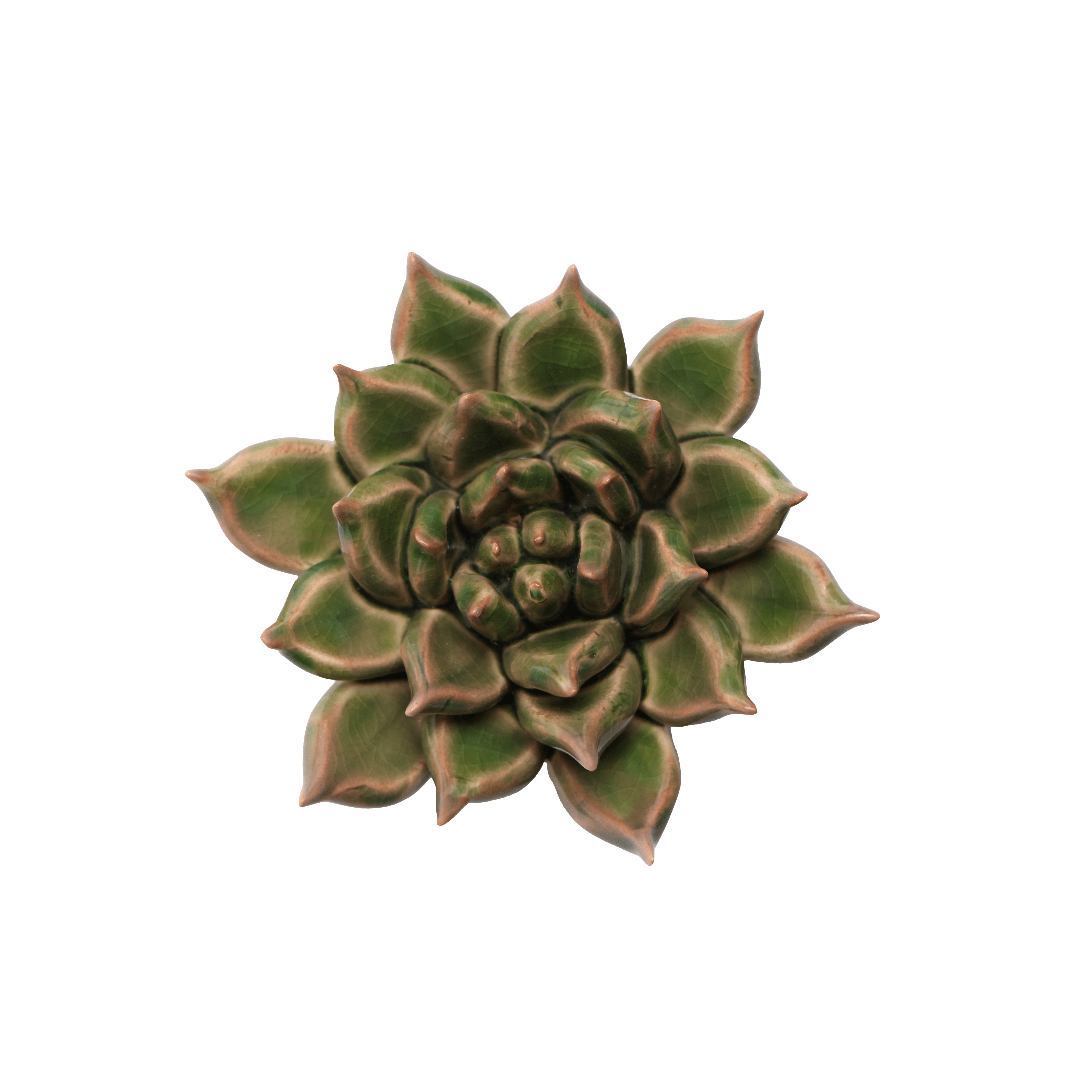 Japan Ceramic Flower Wall Art Green Succulent - Chive Ceramics Studio - Ceramic Flowers - Chive US