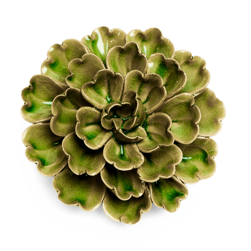 Japan Ceramic Flower Olive Petunia - Chive Ceramics Studio - Ceramic Flowers - Chive US