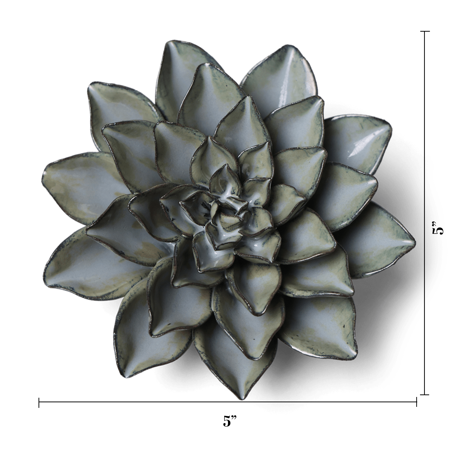 Grey Goyet Azalea ceramic wall flower — Japan collection — designed in Toronto by Chive Studio