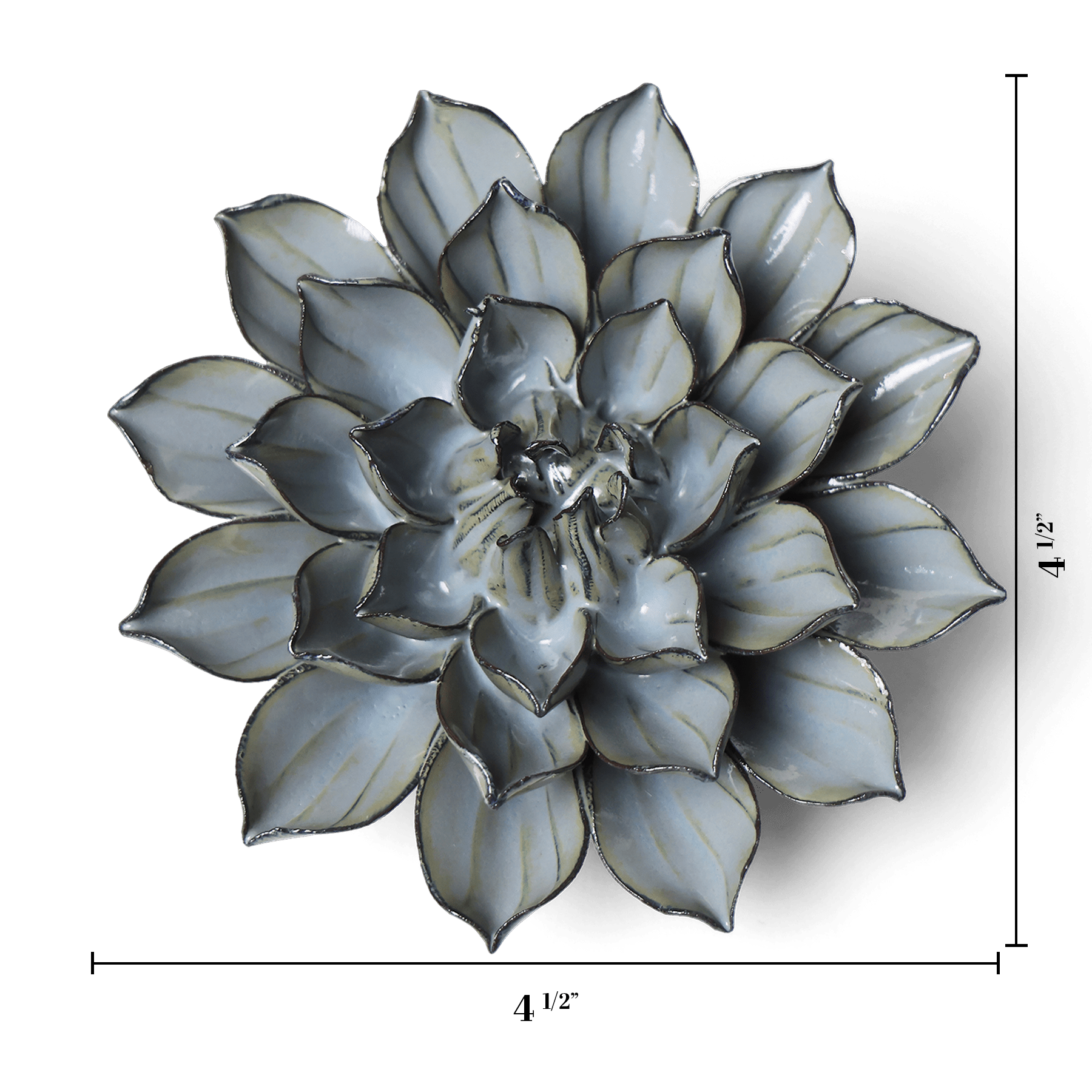 Green Monch Aster ceramic wall flower  — Japan collection — designed in Toronto by Chive Studio