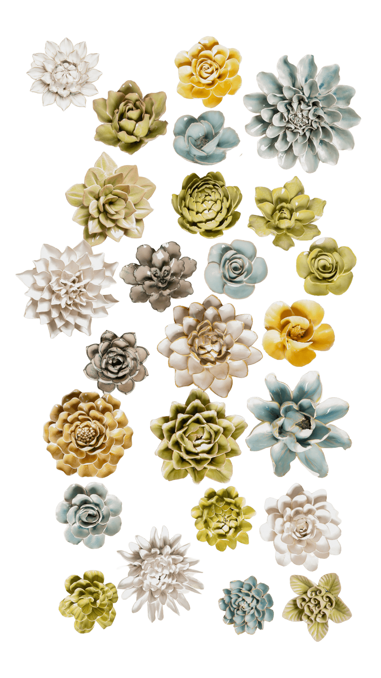 Tokyo - 25 Piece Curated Set - Chive Ceramics Studio - Ceramic Flower Sets - Chive Ceramics Studio