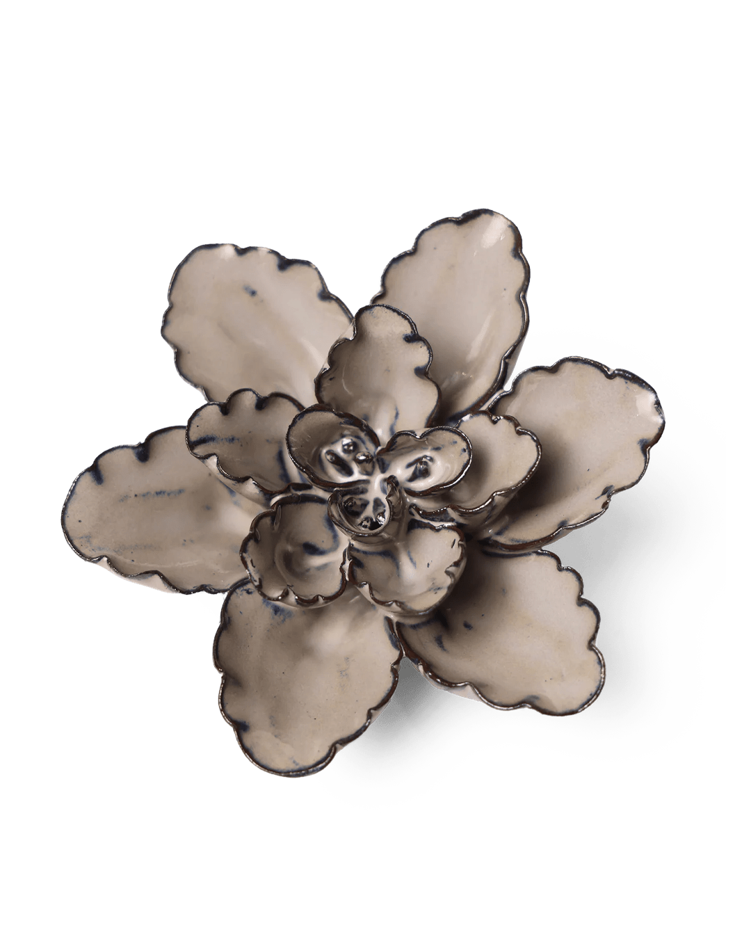 JA05 Latte Empress Lotus - Chive Ceramics Studio - Ceramic Flowers - Chive Ceramics Studio