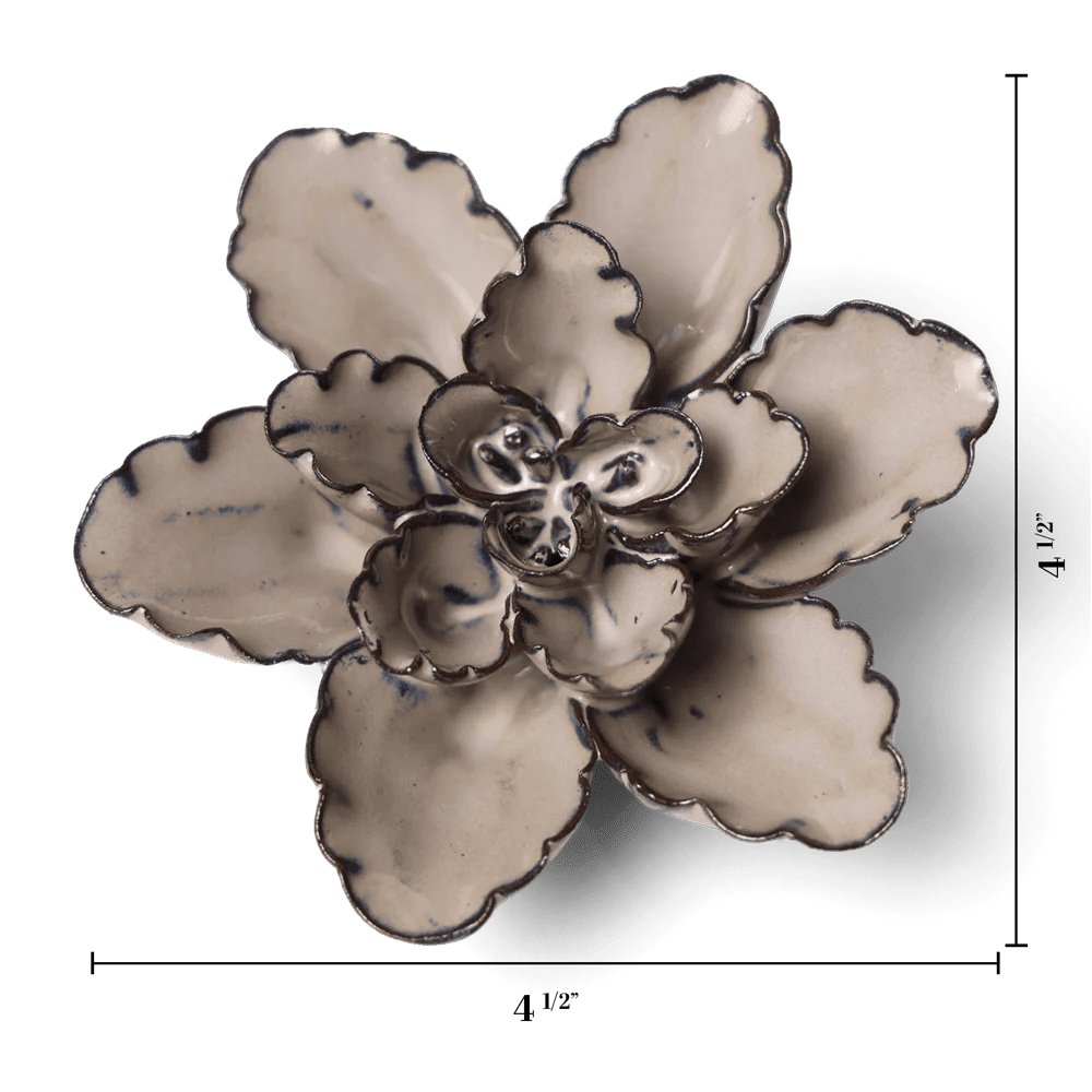 Latte Empress Lotus ceramic wall flower — Japan collection — designed in Toronto by Chive Studio