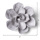 Cement Aqualla Gardenia ceramic wall flower  — Japan collection — designed in Toronto by Chive Studio