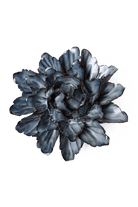 Navy Blue Sorbet Peony ceramic wall flower  — Japan collection — designed in Toronto by Chive Studio