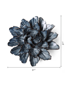 Navy Blue Sorbet Peony ceramic wall flower  — Japan collection — designed in Toronto by Chive Studio