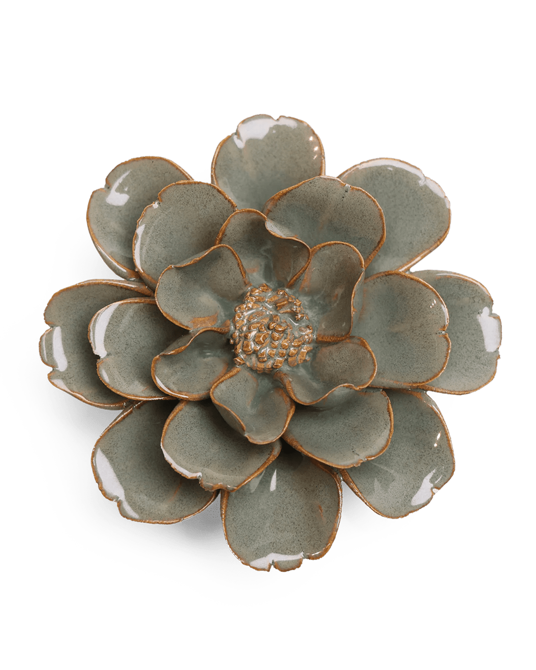 JA13 Moss Grey Oxeye Daisy - Chive Ceramics Studio - Ceramic Flowers - Chive Ceramics Studio
