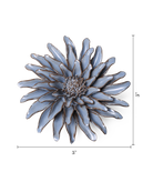 Blue Grey Gerbera Daisy Ceramic wall flower — Japan collection — designed in Toronto by Chive Studio