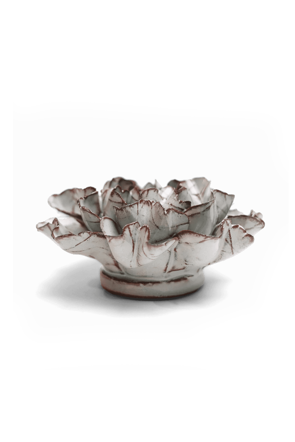 Chocolate Mint Lisianthus ceramic wall flower  — Japan collection — designed in Toronto by Chive Studio