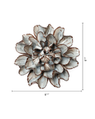 Chocolate Mint Lisianthus ceramic wall flower  — Japan collection — designed in Toronto by Chive Studio