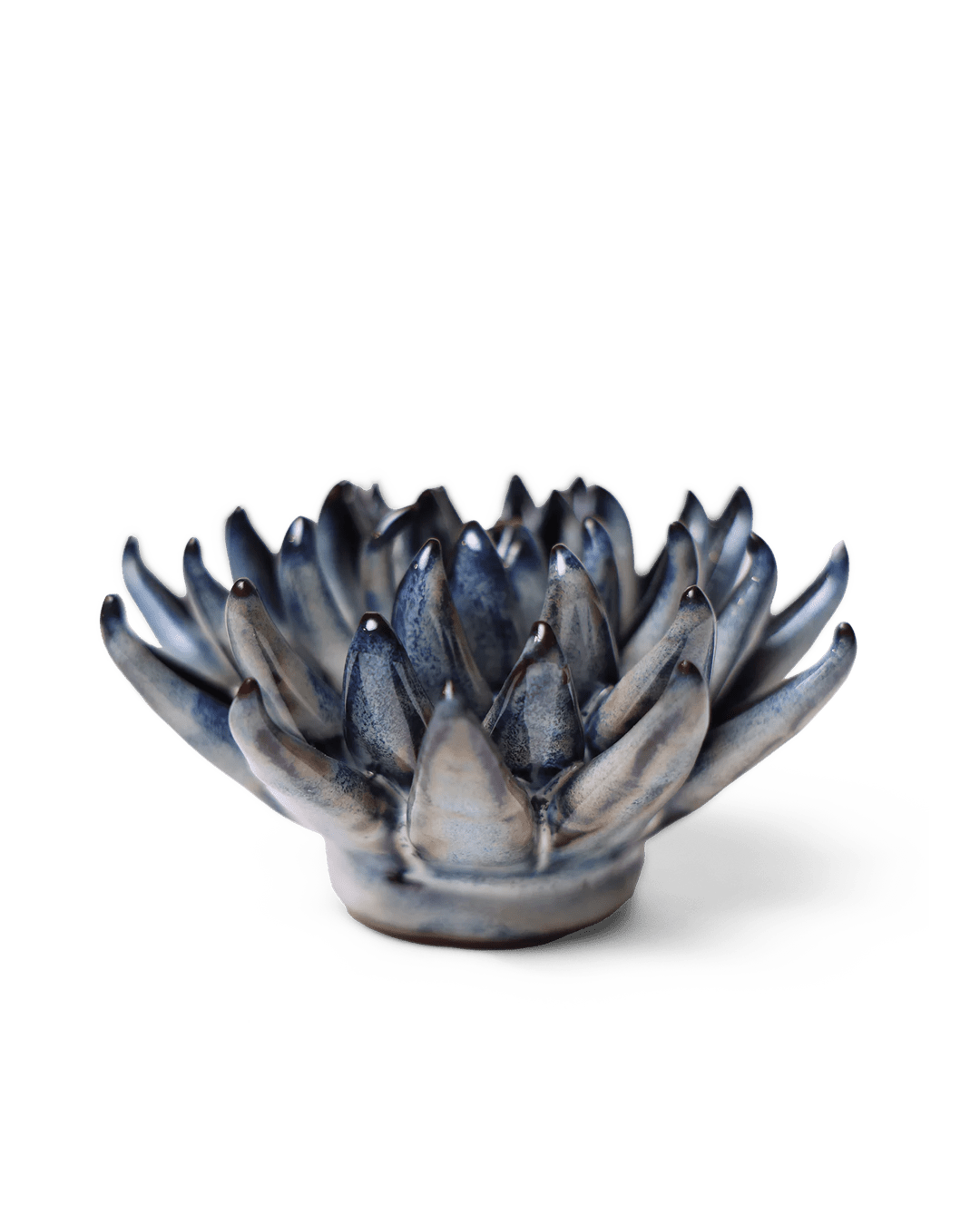 JA16 Navy Blue Chalksticks Succulent - Chive Ceramics Studio - Ceramic Flowers - Chive Ceramics Studio