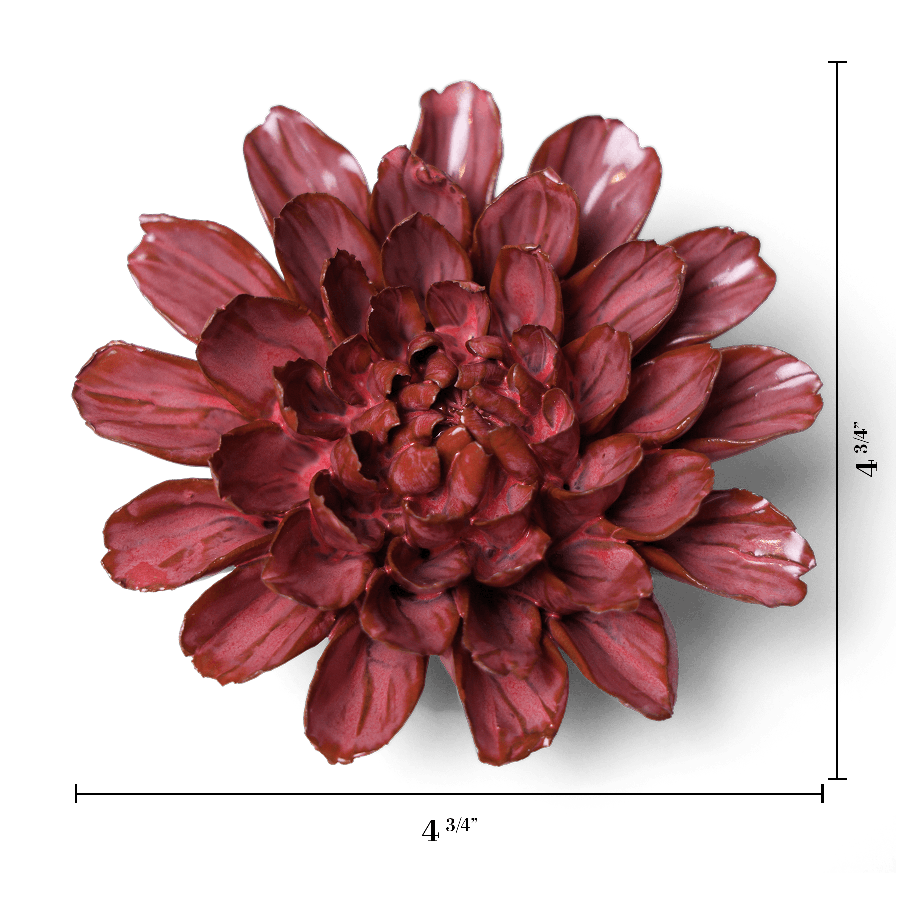 Blush Pink Star Dahlia ceramic wall flower  — Japan collection — designed in Toronto by Chive Studio