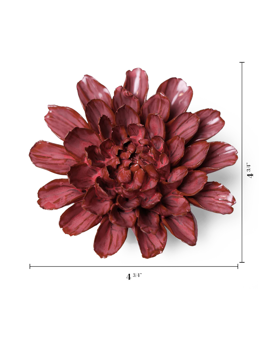 Blush Pink Star Dahlia ceramic wall flower  — Japan collection — designed in Toronto by Chive Studio