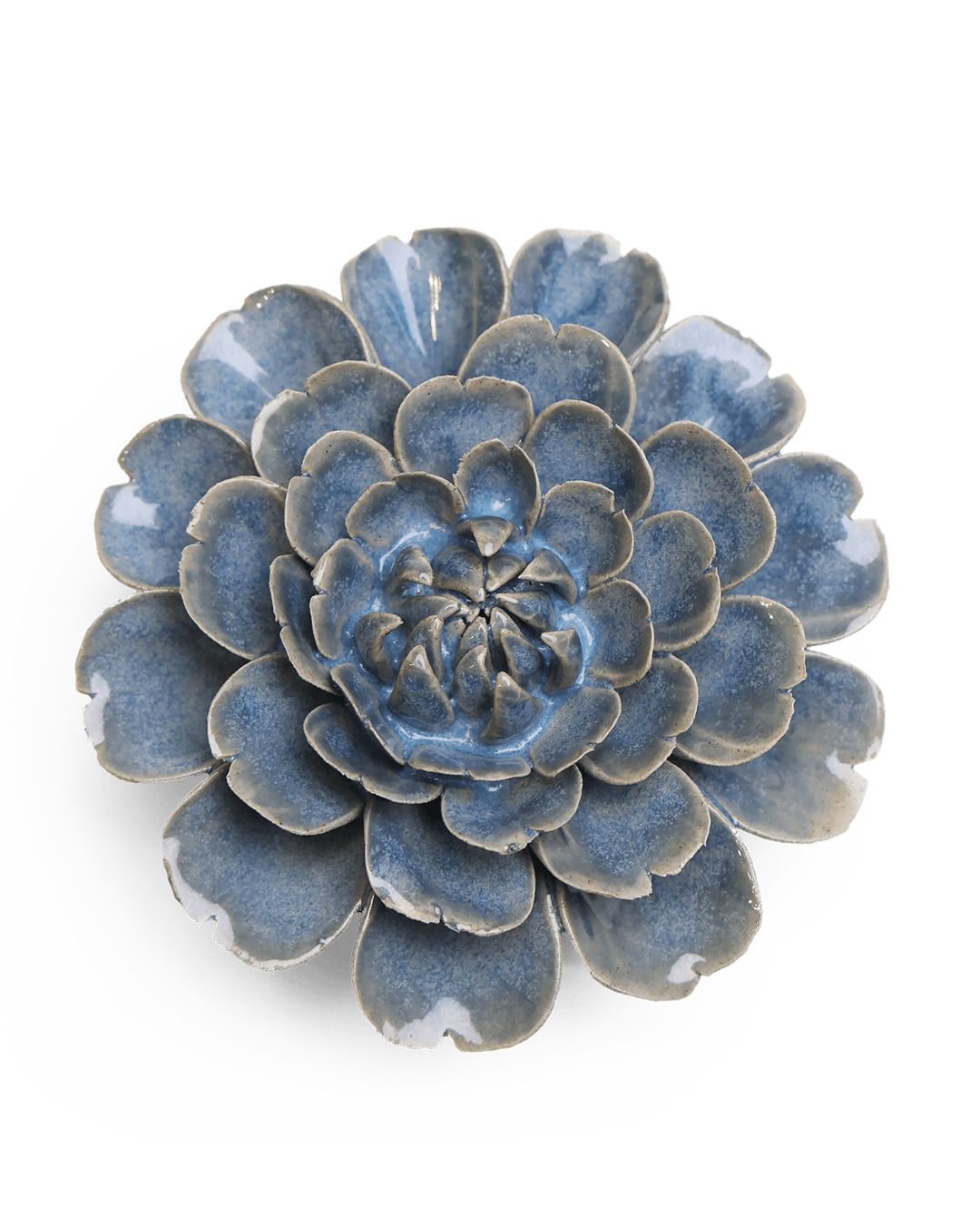 JA21 Fancy Blue Fiesta Marigold - Chive Ceramics Studio - Ceramic Flowers - Chive Ceramics Studio