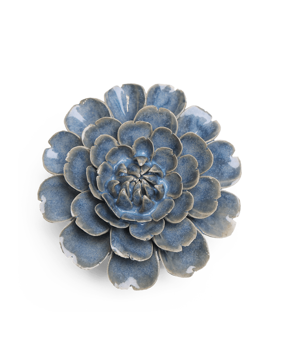 Fancy Blue Fiesta Marigold - Chive Ceramics Studio - Ceramic Flowers - Chive Ceramics Studio