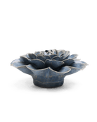 Fancy Blue Fiesta Marigold - Chive Ceramics Studio - Ceramic Flowers - Chive Ceramics Studio